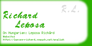 richard leposa business card