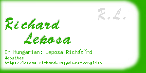 richard leposa business card